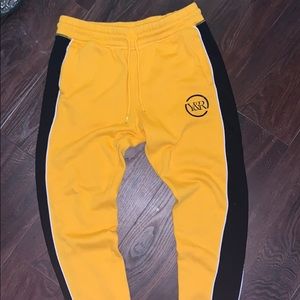 Young & Reckless yellow joggers